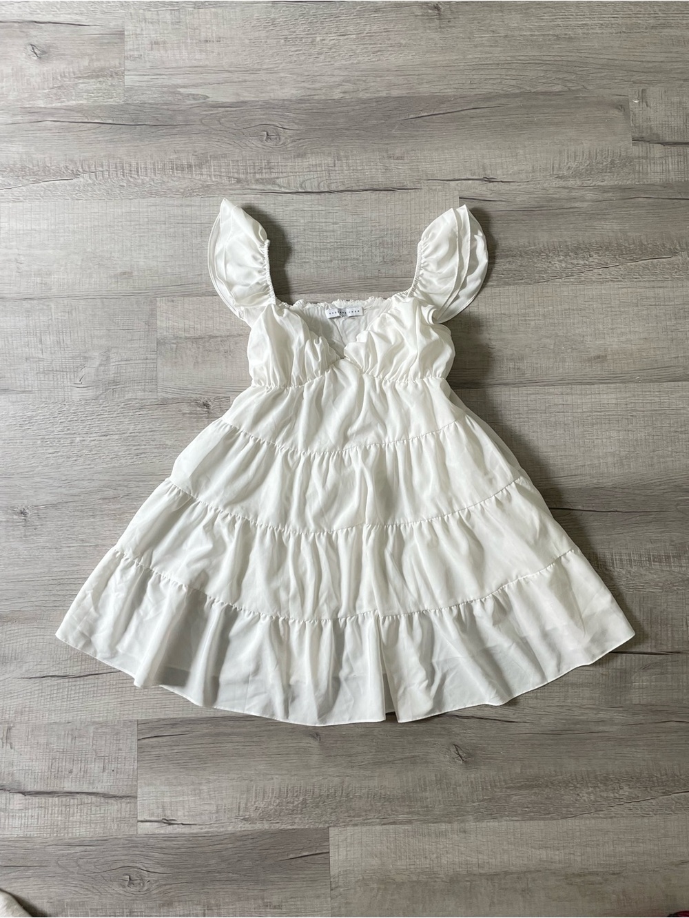 Endless Rose White Tiered Ruffle Dress for Girls